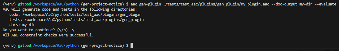 Gen-Plugin Evaluate Terminal Output